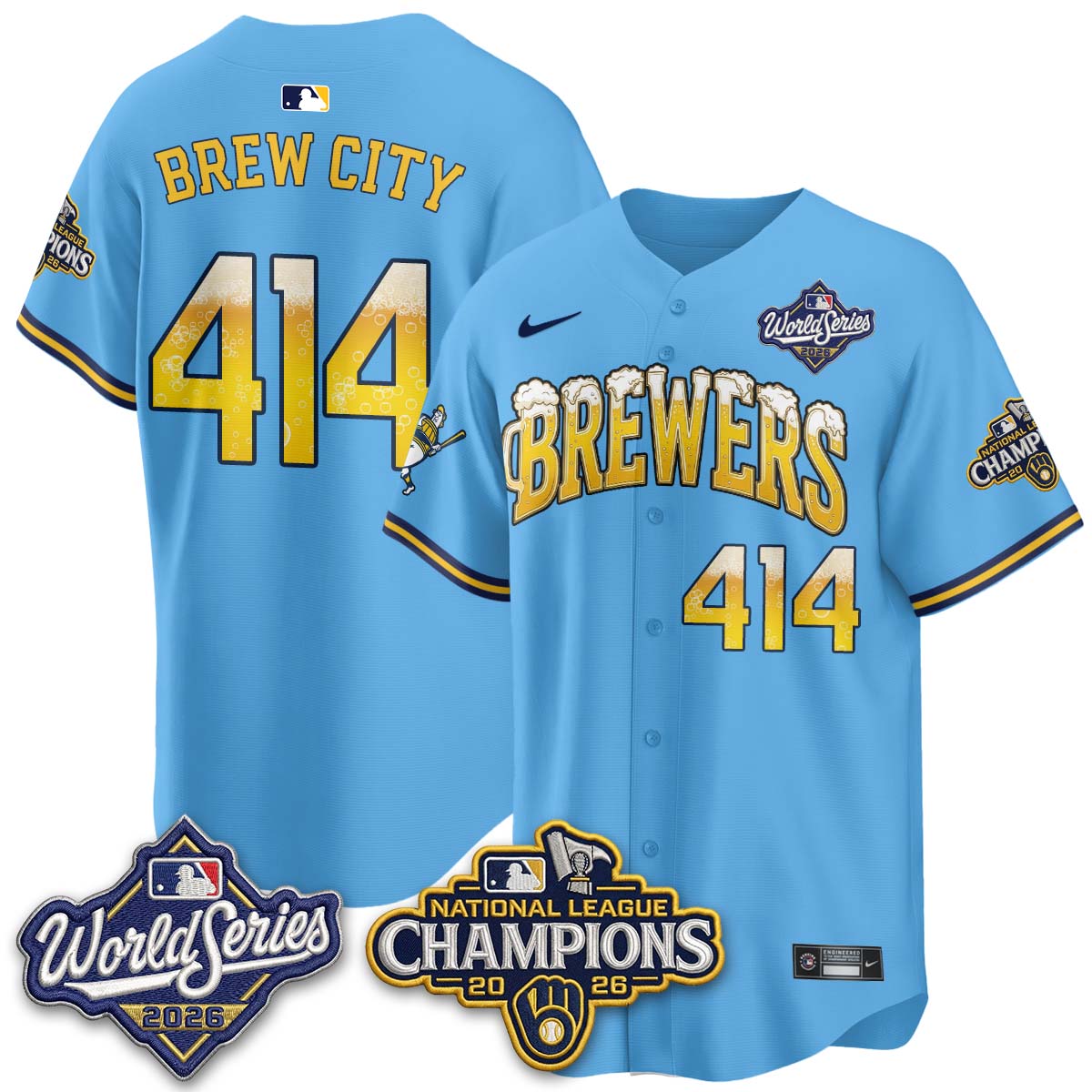 MIL "Pitcher & Pint" 2026 NL Champions Vapor Jersey - Stitched