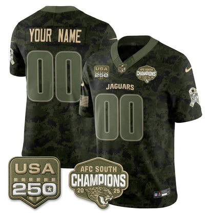 Jacksonville Jaguars 2026 Salute to Service Vapor Custom Jersey - Stitched