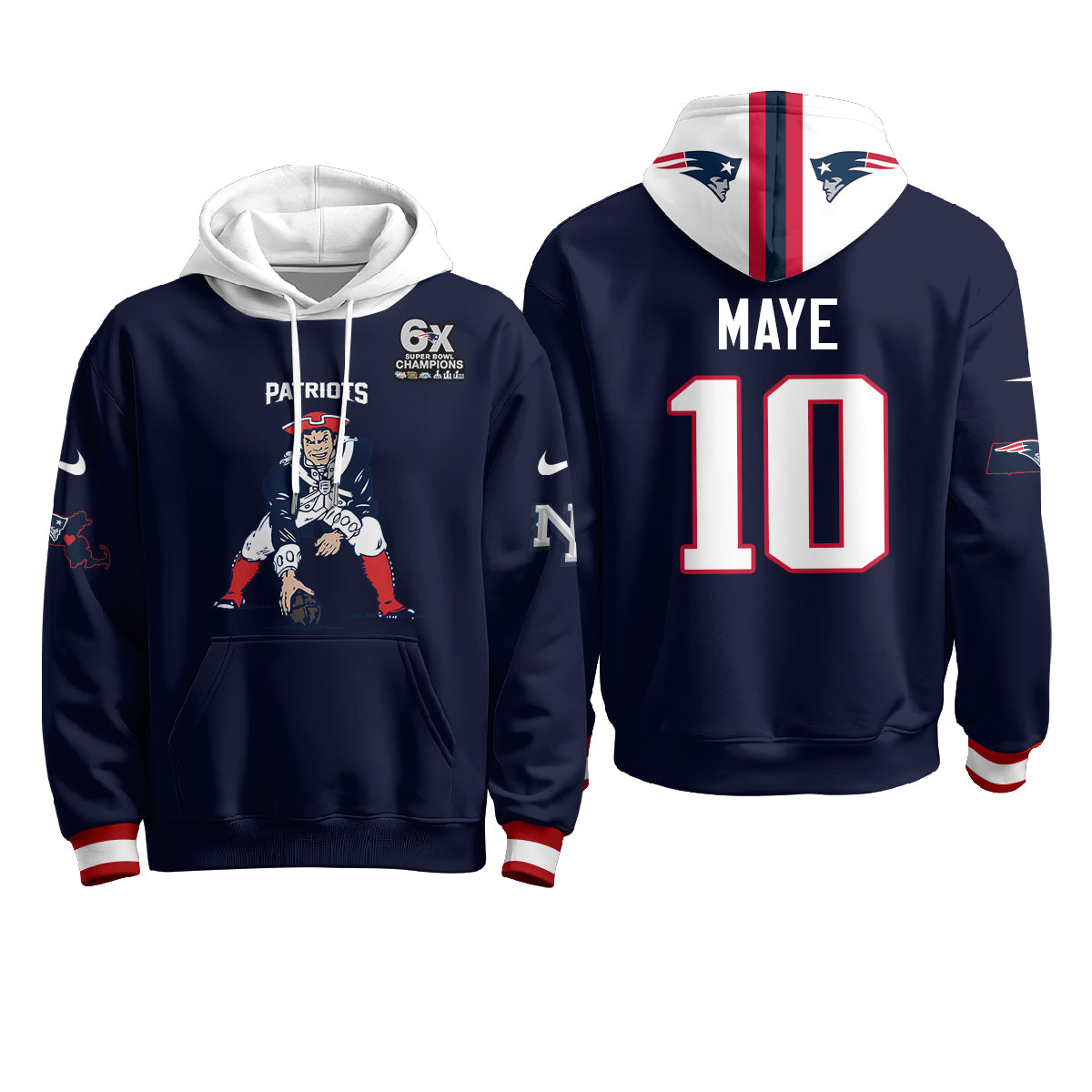New England Patriots Minuteman Edition Hoodie - Stitched