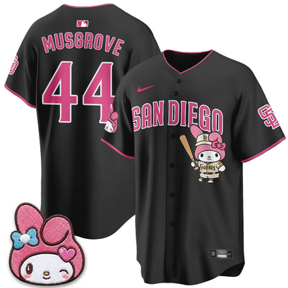 San Diego Padres x Pink Sanrio Friend Vapor Jersey - Stitched