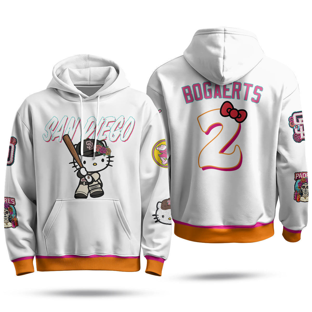 San Diego Padres x Meow KT Fleece Hoodie - Printed
