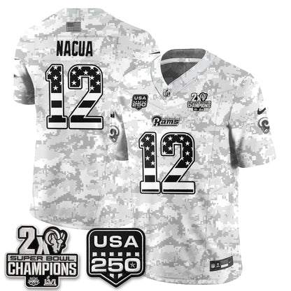 Los Angeles Rams 2026 Salute To Service Vapor Jersey - All Stitched