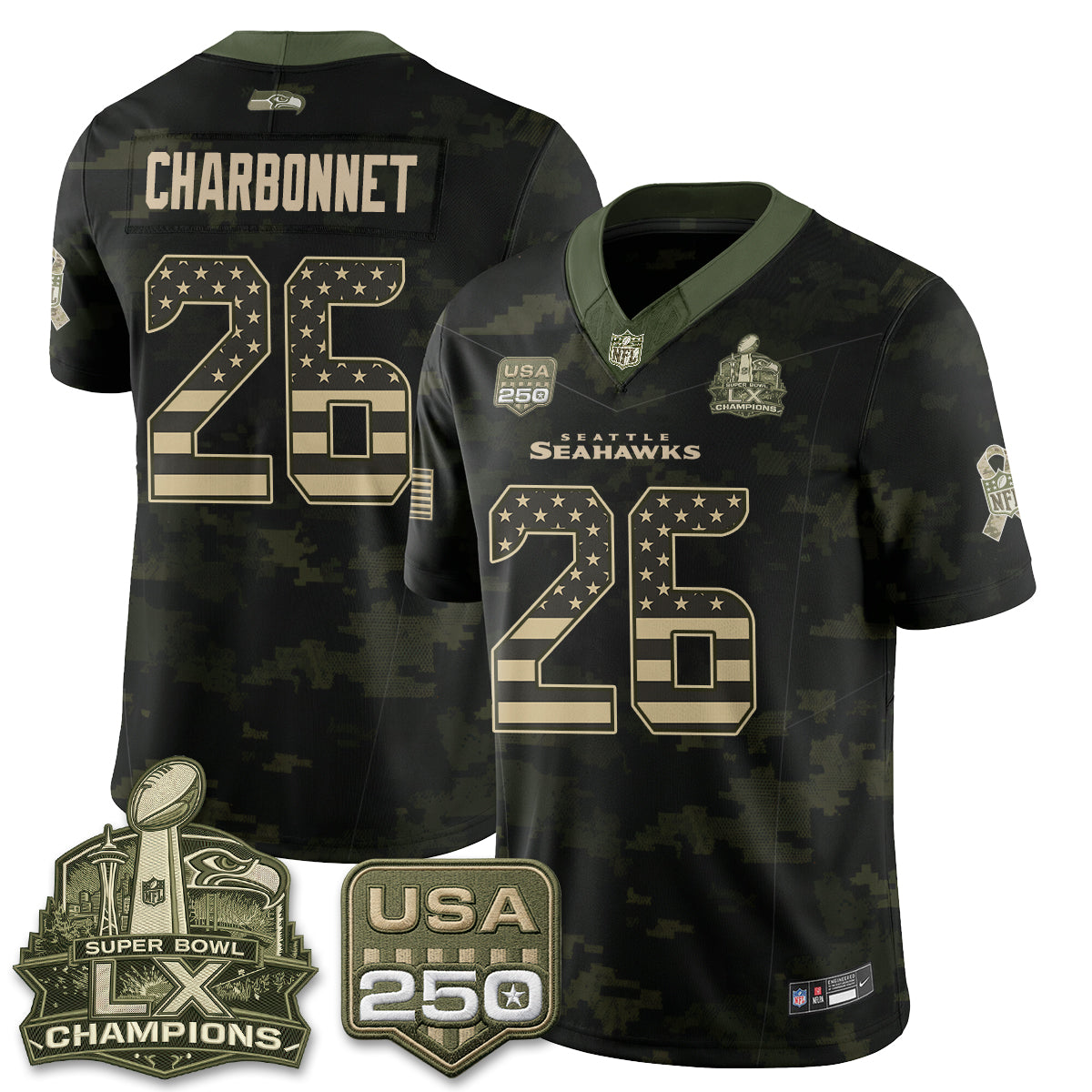 SEA 2026 Salute to Service Edition Vapor Jersey - Stitched n5
