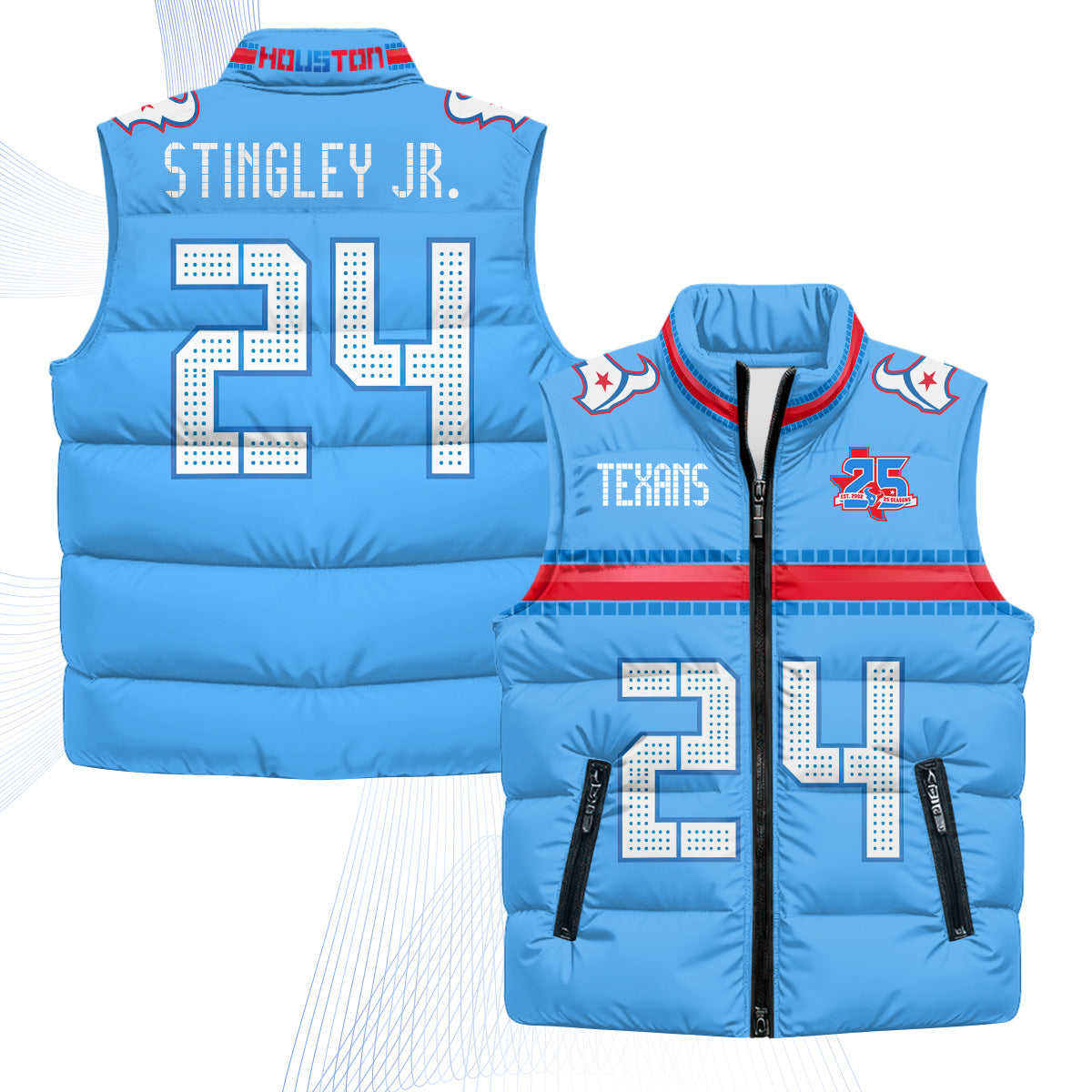 Houston Texans 2026 Rivalries Puffer Vest - Printed