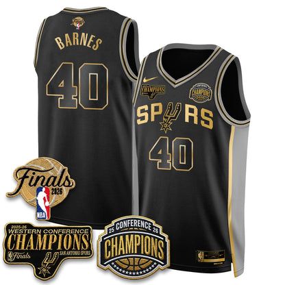 SAS 2026 NBA Western Conference Champions Vapor Jersey - Stitched N5