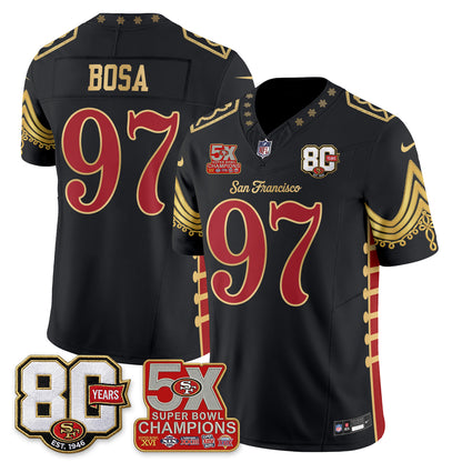 San Francisco 49ers Xmas Nutcracker Edition Vapor Jersey - Stitched