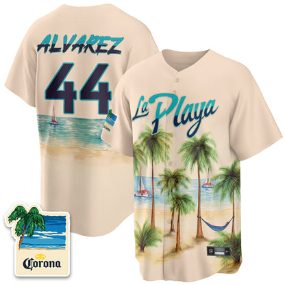 Houston Astros Beach Connect "La Playa" Edition Vapor Jersey- Patch Stitched