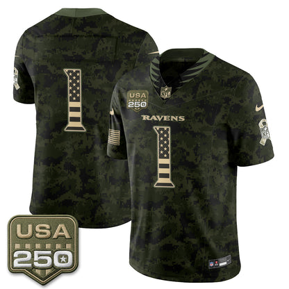 Baltimore Ravens 2026 Salute to Service Vapor Jersey - Stitched