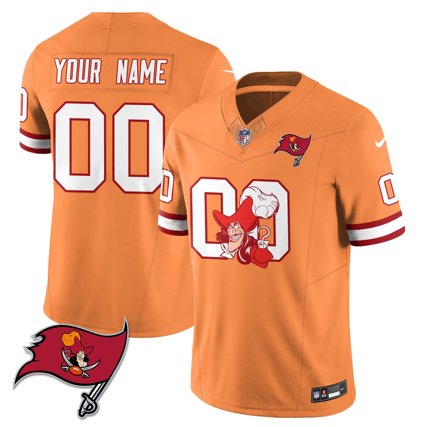 Tampa Bay Buccaneers x Red Coat Captain Edition Vapor Custom Jersey - Stitched