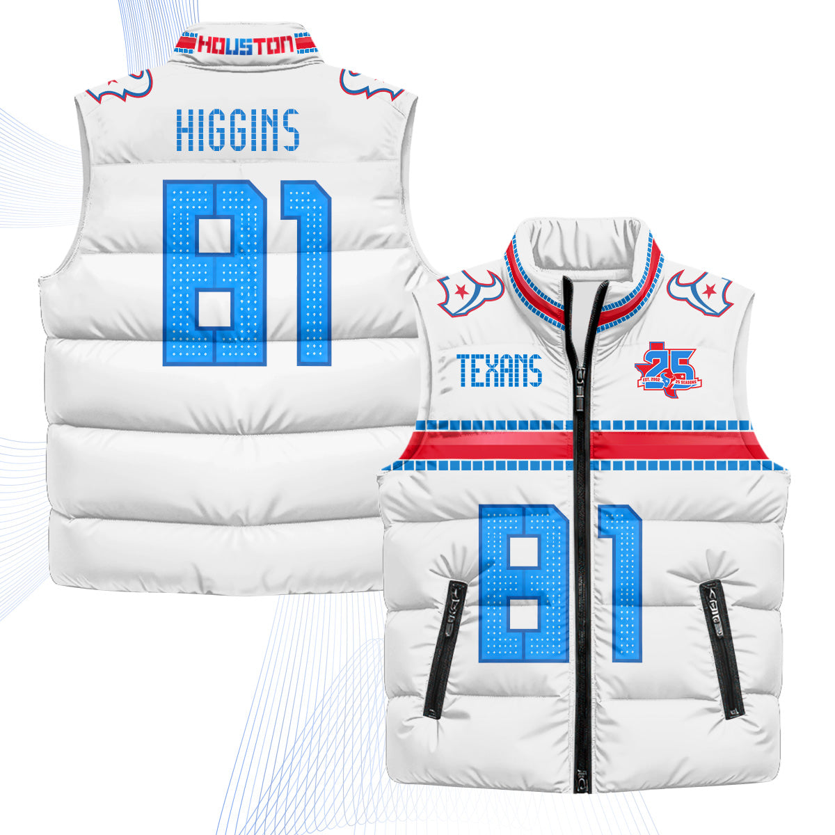Houston Texans 2026 Rivalries Puffer Vest - Printed