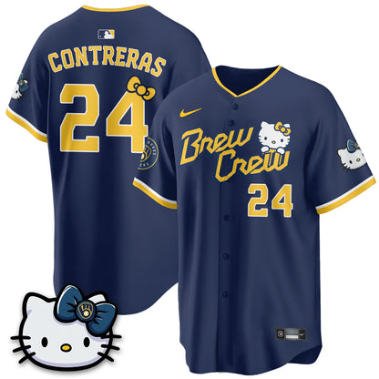 Milwaukee Brewers x Meow KT Vapor Jersey - Stitched N1