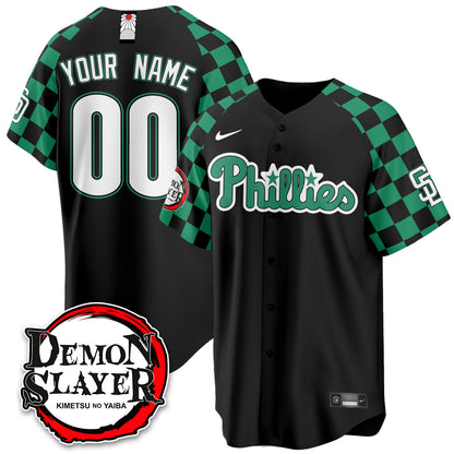 Philadelphia Phillies Demon Slayer Vapor Limited Custom Jersey - Stitched