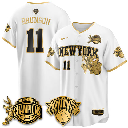 New York Knicks 2026 NBA Finals x Bunny Vapor Jersey V2- Stitched