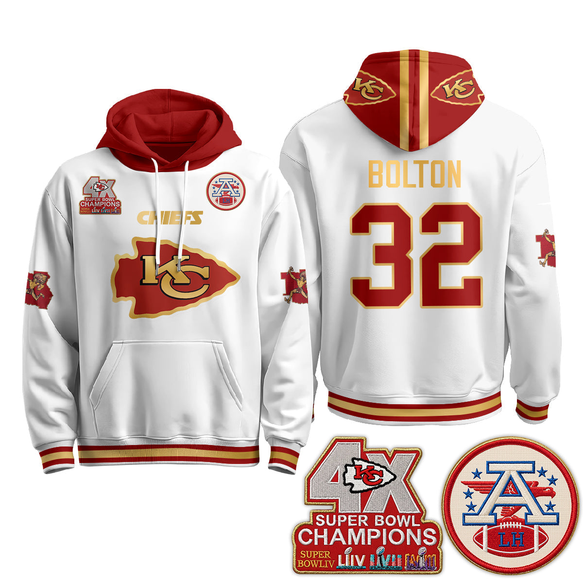 KC 4X Champs Gold Edition Fleece Hoodie - Printed