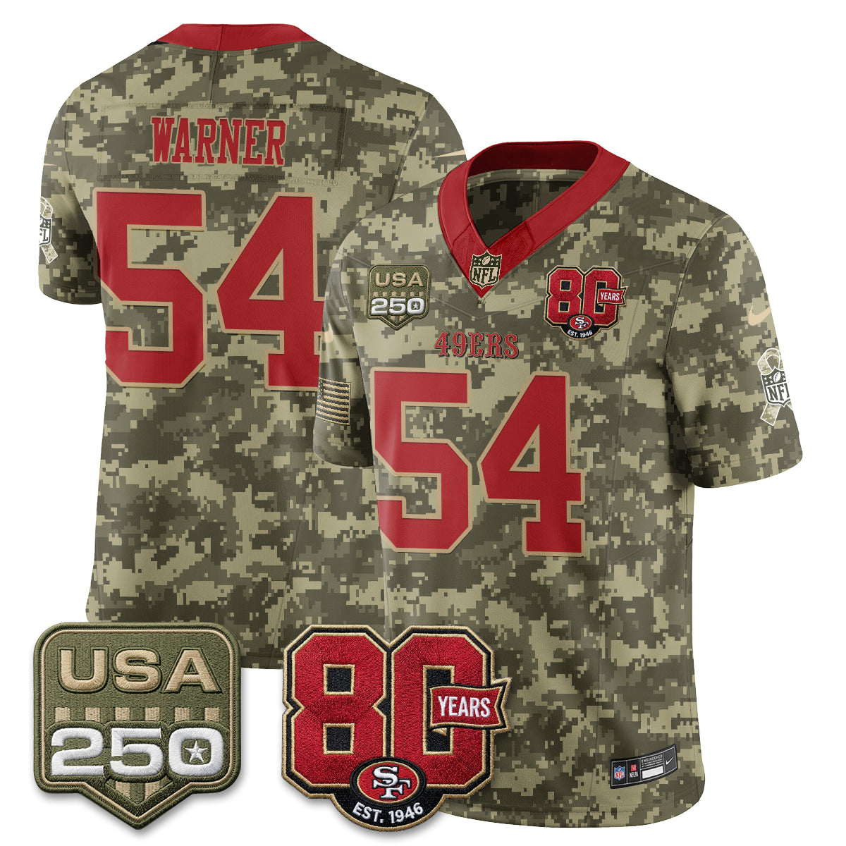 SF 2026 Salute to Service Edition Vapor Jersey - Stitched