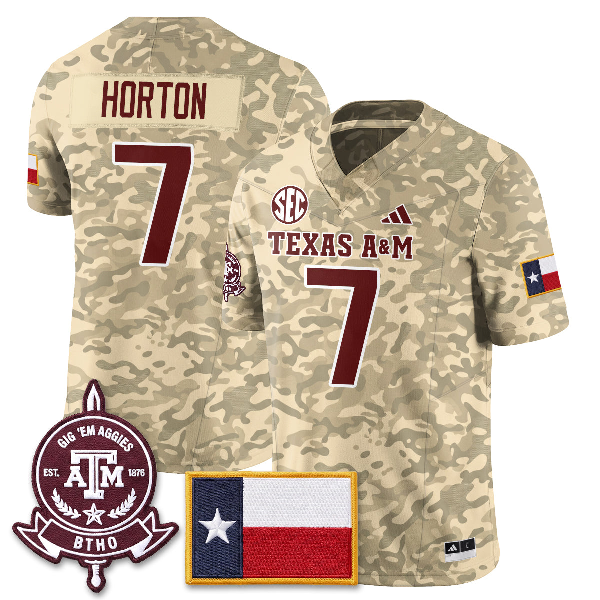 Aggies Camouflage ‘Honor and Support’ 2026 Vapor Limited Jersey - Stitched