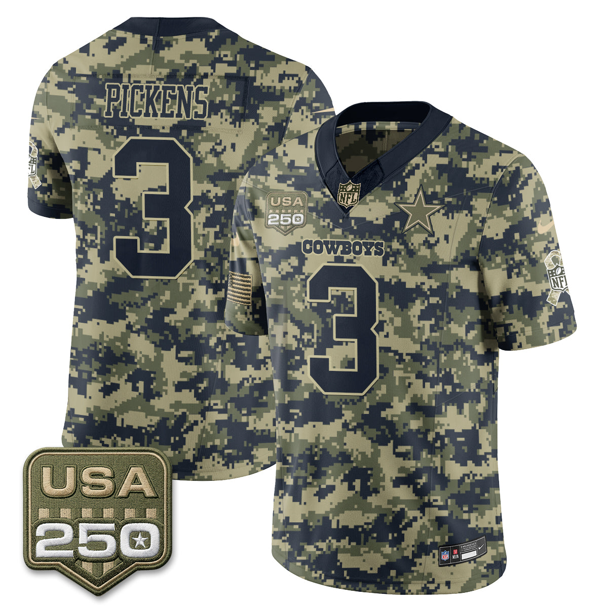DAL 2026 Salute to Service Edition Vapor Jersey - Stitched