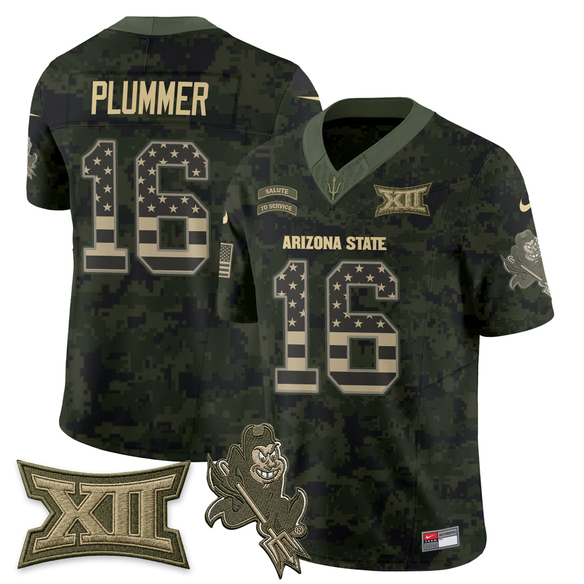 Arizona State Sun Devils 2026 Salute to Service Vapor Jersey - Stitched