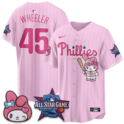 Philadelphia Phillies x Pink Sanrio Friends Edition Vapor Jersey - Stitched