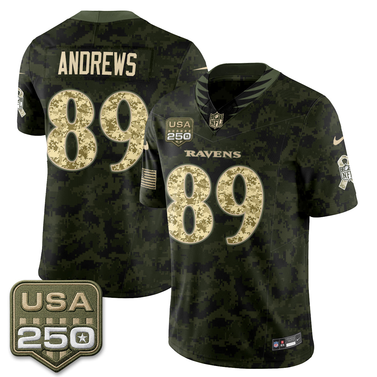 Baltimore Ravens 2026 Salute to Service Vapor Jersey - Stitched