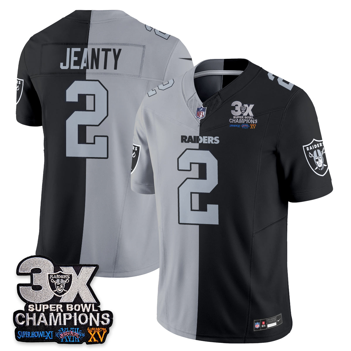 Las Vegas Raiders Split Edition Vapor Jersey - Stitched