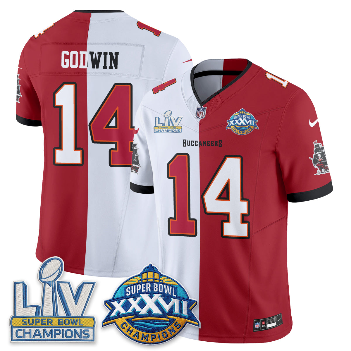 Tampa Bay Buccaneers S.Bowl Split Edition Vapor Jersey - Stitched