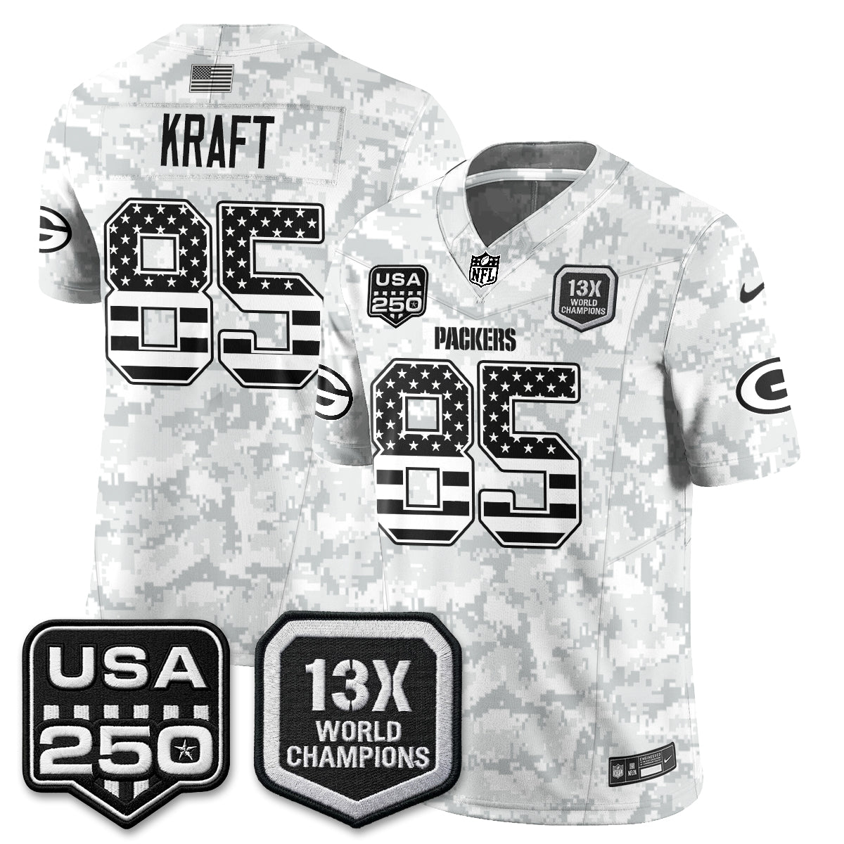 Green Bay Packers 2026 Salute To Service Edition Vapor Jersey - Stitched