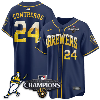 Milwaukee Brewers 2026 NL Division Champs Vapor Jersey V2- Stitched