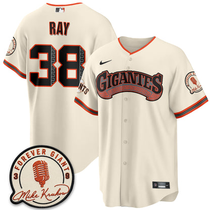 San Francisco Giants Mike Krukow Vapor Jersey - Stitched