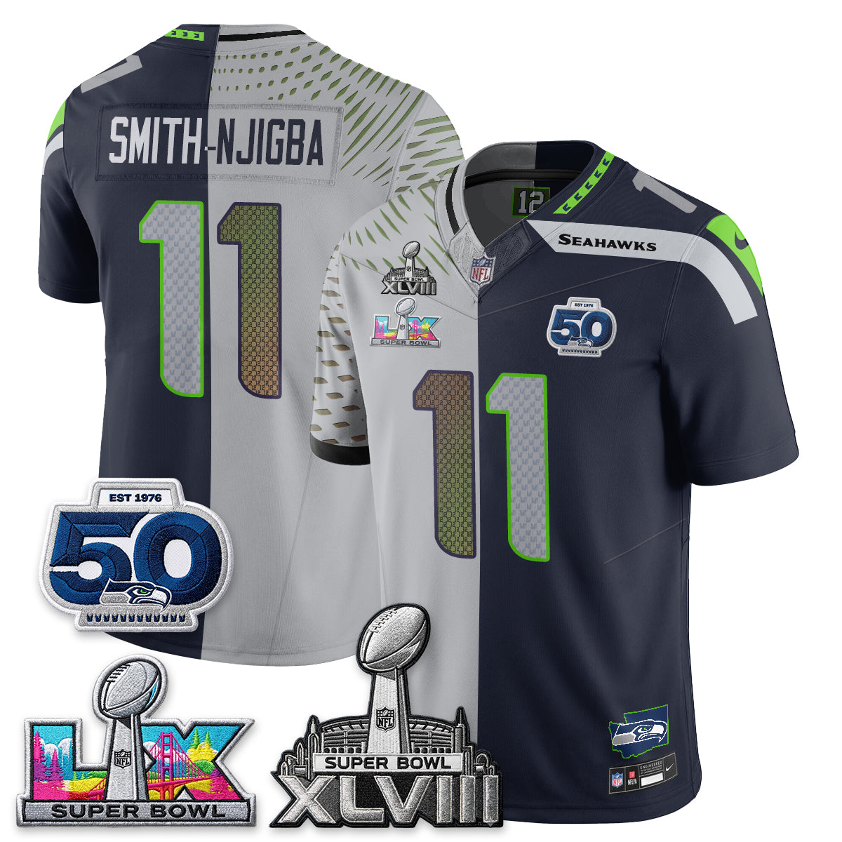 SEA SB LX Champs Split Edition Vapor Jersey - Stitch