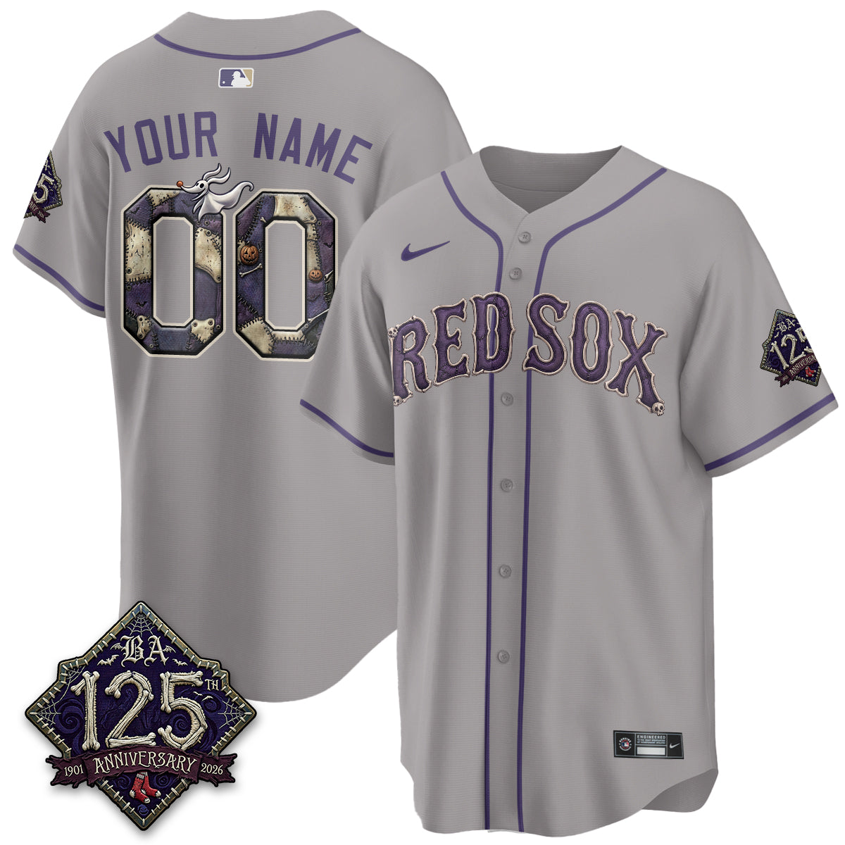 Boston Red Sox Nightmare Vapor Limited Custom Jersey - Stitched