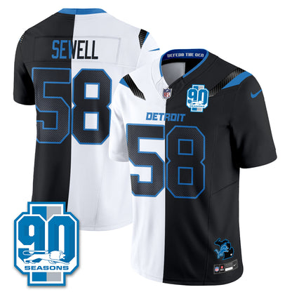 DET Rivalries Split Edition Vapor Jersey - Stitched