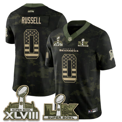 Seattle Seahawks 2026 Salute to Service Edition Vapor Jersey V2- Stitched