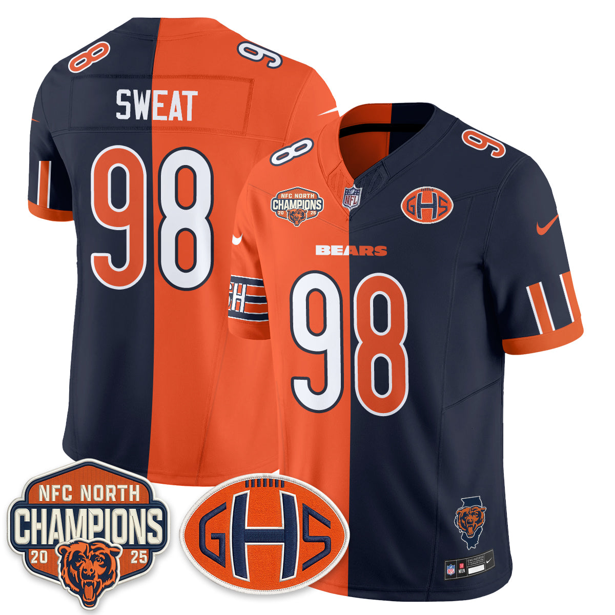 Chicago Bears 2026 Split Edition Vapor Jersey - Stitched