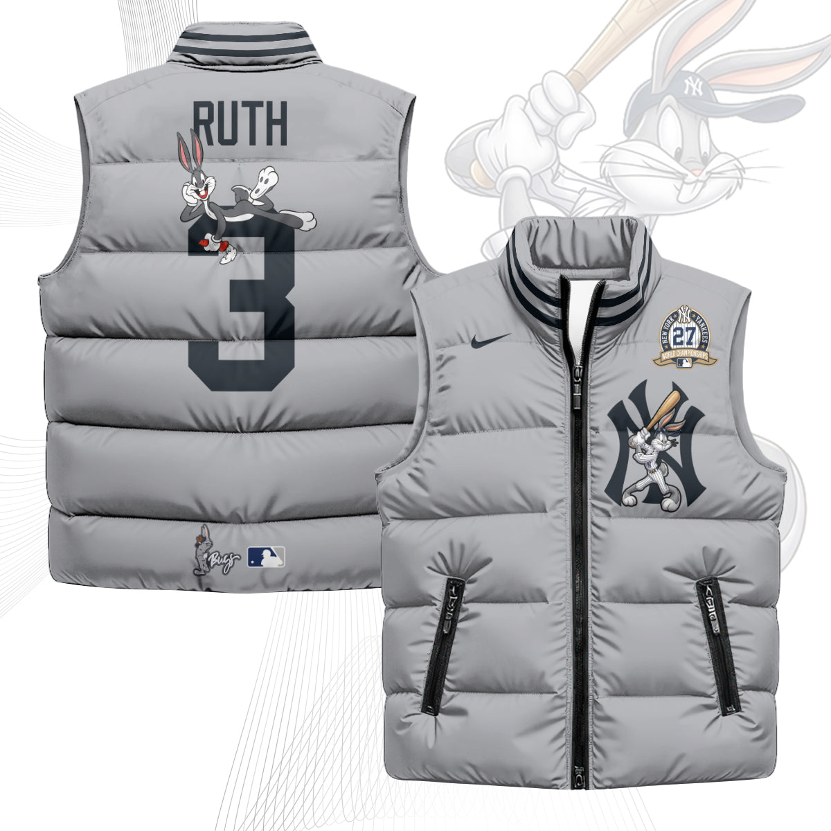 New York Yankees Edition Unisex Puffer Vest - Printed