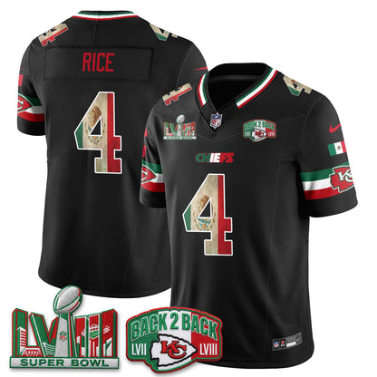 Kansas City Chiefs Mexico Edition Vapor Jersey - Stitched