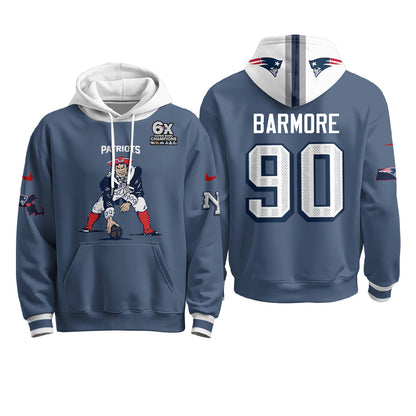 New England Patriots Minuteman Edition Fleece Hoodie - Printed