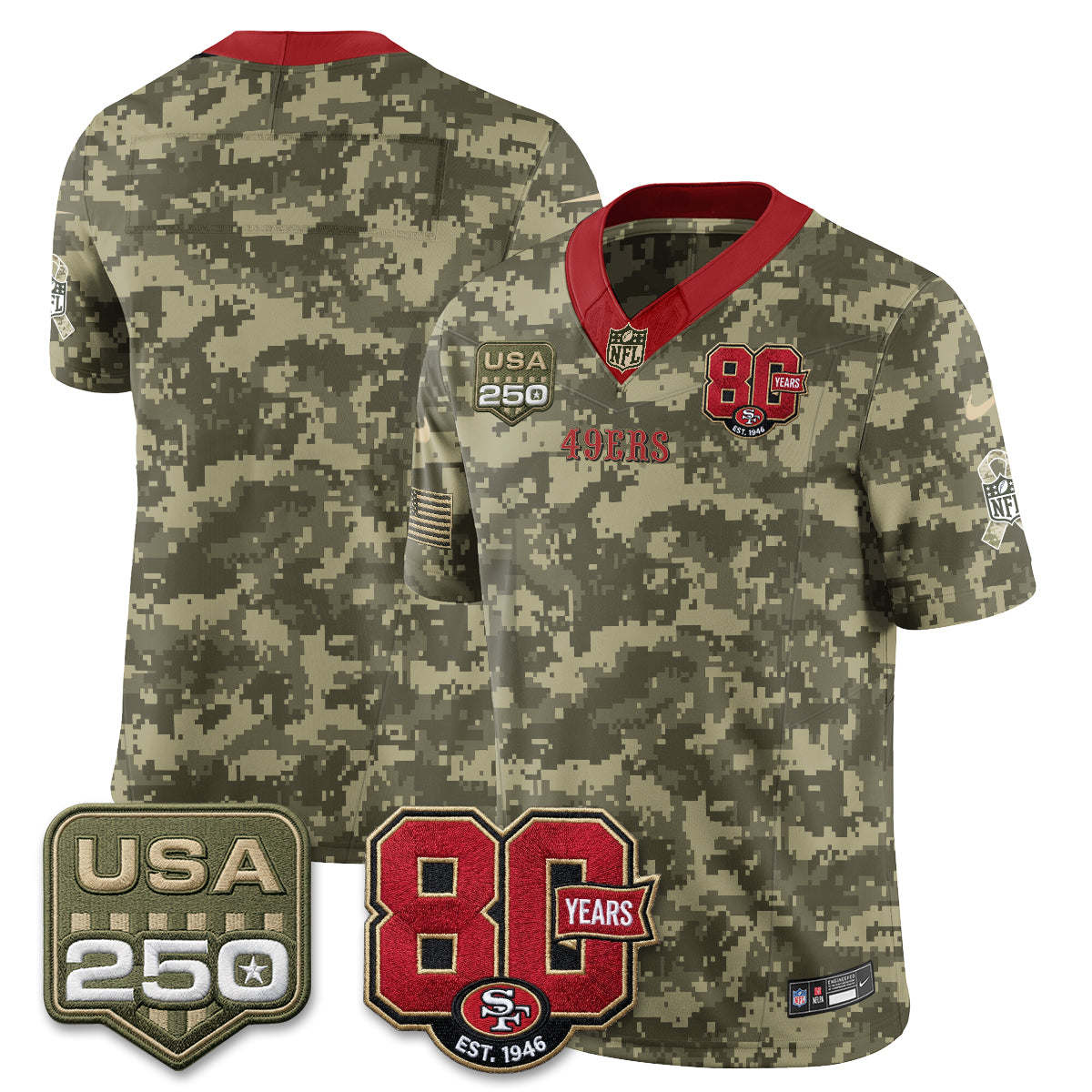 SF 2026 Salute to Service Edition Vapor Jersey - Stitched