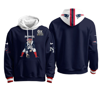 New England Patriots Minuteman Edition Fleece Hoodie - Printed