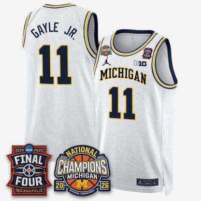 MICH Basketball National Champions Big Text Limited Vapor Jersey - All Stitched