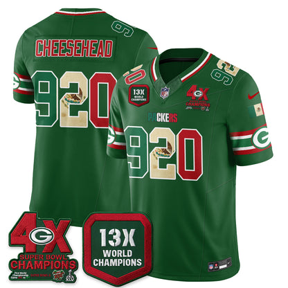 Green Bay Packers Mexico Edition Vapor Jersey - Stitched