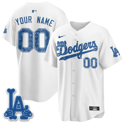 Los Angeles Dodgers x KAWS Edition Vapor Custom Jersey V2- Stitched