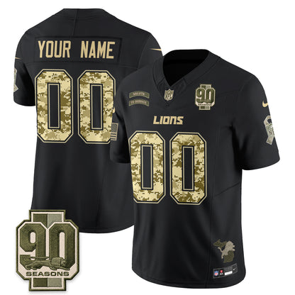 Detroit Lions 2026 Salute to Service Vapor Custom Jersey V2- Stitched