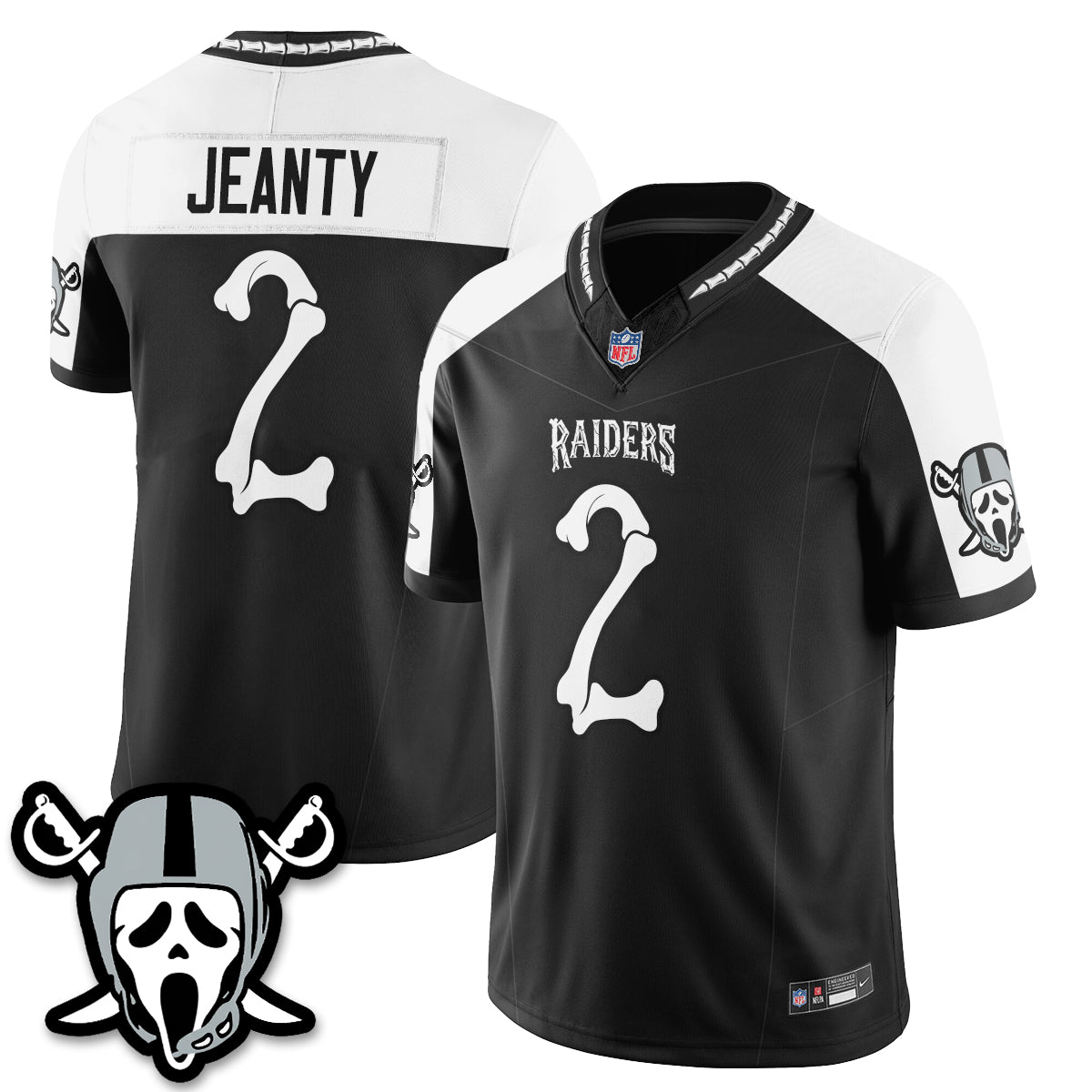 Las Vegas Raiders x Ghost Face Edition Vapor Jersey - Stitched