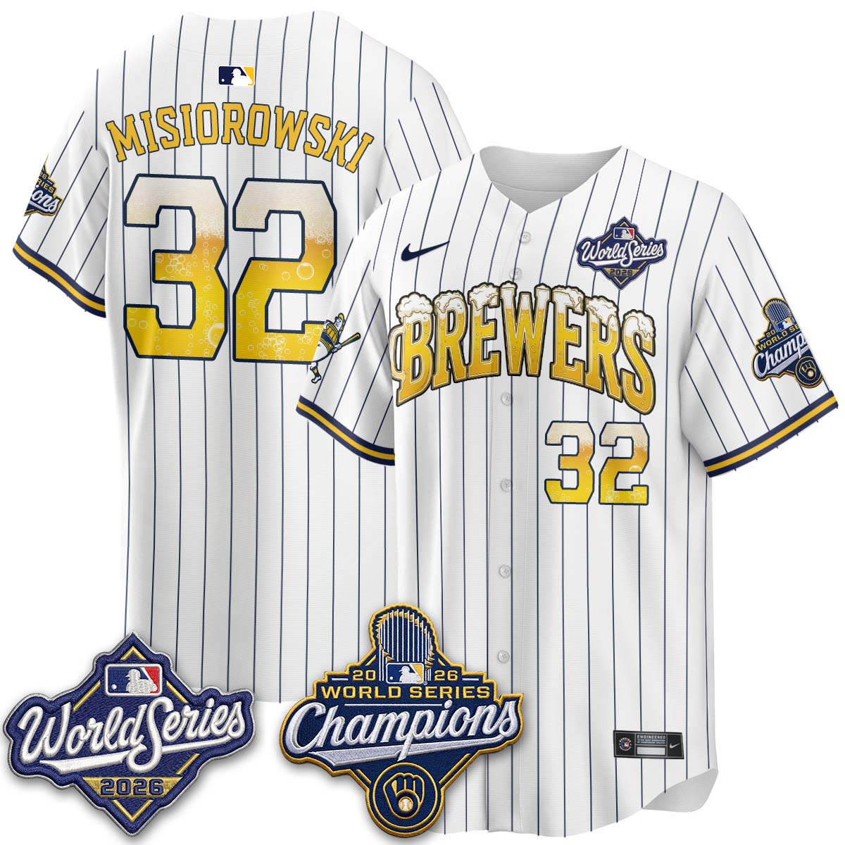 MIL "Pitcher & Pint" 2026 WS Champions Vapor Jersey - Stitched