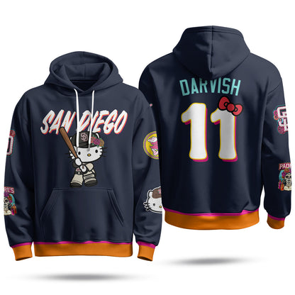 San Diego Padres x Meow KT Fleece Hoodie - Printed