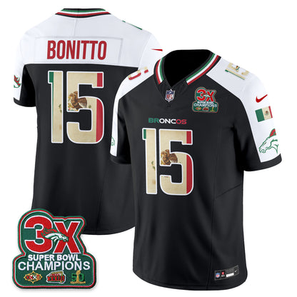 Denver Broncos Mexico Edition Vapor Jersey - Stitched