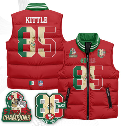 SF Mexico Style Puffer Vest - Printed