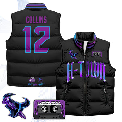 HOU "Screwcity" Puffer Vest - Printed