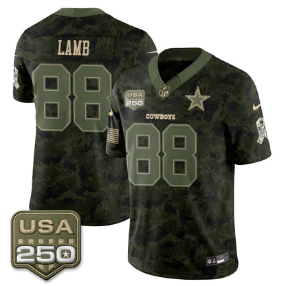 DAL 2026 Salute to Service Edition Vapor Jersey - Stitched